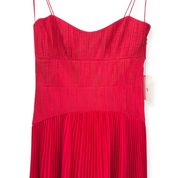 NWT AMUR Cherry Drop Waist Pleated Midi Dress in Red - Size 8‎ - Picture 9 of 16